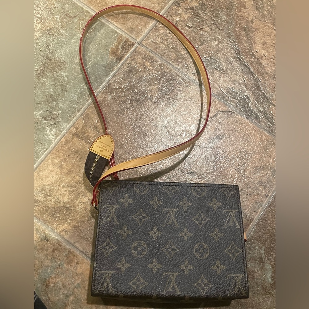 Monogram Crossbody Bag - Brown
